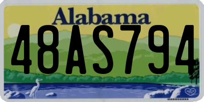 AL license plate 48AS794