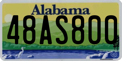 AL license plate 48AS800