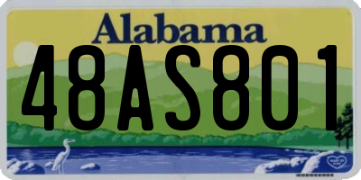 AL license plate 48AS801