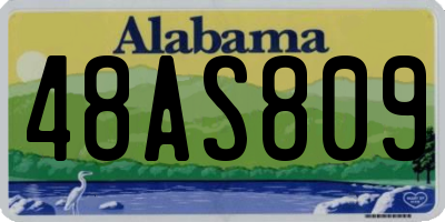 AL license plate 48AS809