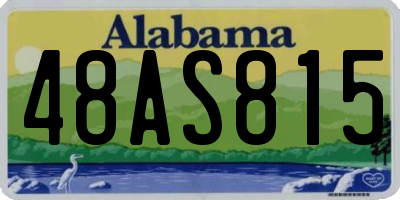 AL license plate 48AS815