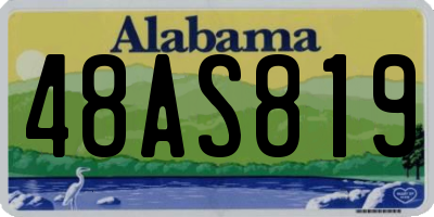 AL license plate 48AS819