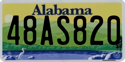 AL license plate 48AS820