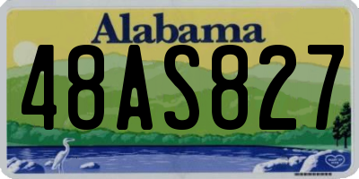 AL license plate 48AS827