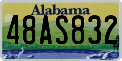 AL license plate 48AS832