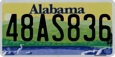 AL license plate 48AS836