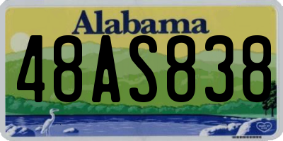 AL license plate 48AS838