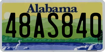 AL license plate 48AS840