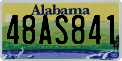AL license plate 48AS841