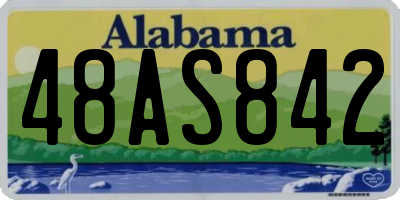AL license plate 48AS842