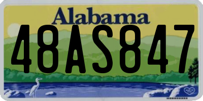 AL license plate 48AS847
