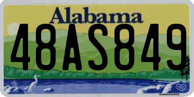 AL license plate 48AS849