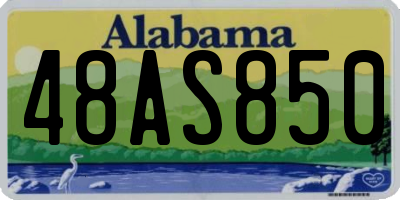 AL license plate 48AS850