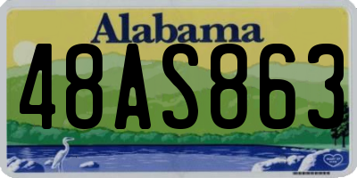 AL license plate 48AS863