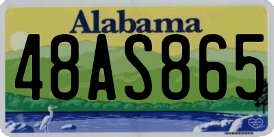 AL license plate 48AS865