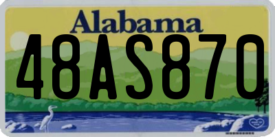 AL license plate 48AS870