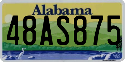 AL license plate 48AS875