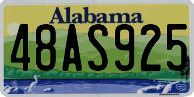 AL license plate 48AS925