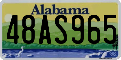 AL license plate 48AS965