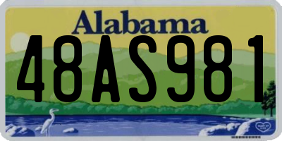 AL license plate 48AS981