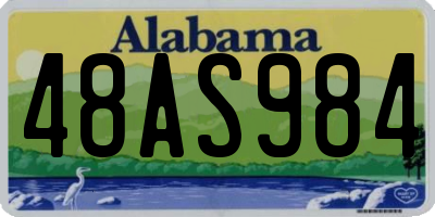 AL license plate 48AS984