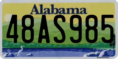 AL license plate 48AS985