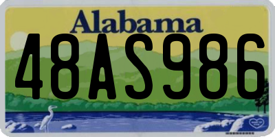 AL license plate 48AS986