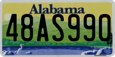 AL license plate 48AS990