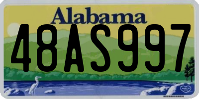 AL license plate 48AS997