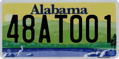 AL license plate 48AT001