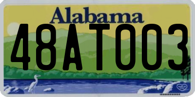 AL license plate 48AT003