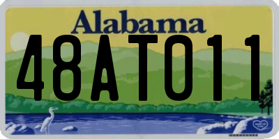 AL license plate 48AT011