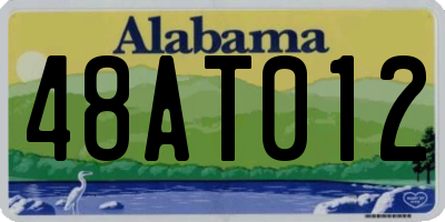 AL license plate 48AT012