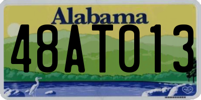 AL license plate 48AT013