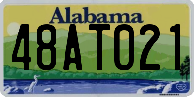 AL license plate 48AT021