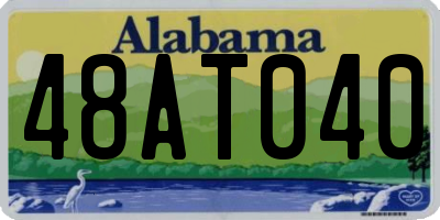 AL license plate 48AT040