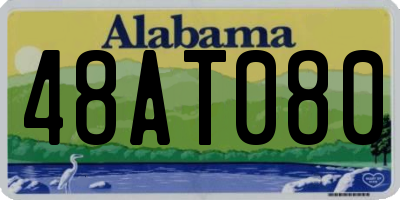 AL license plate 48AT080