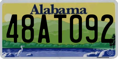 AL license plate 48AT092