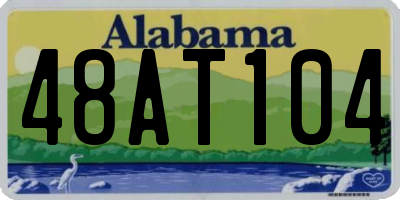 AL license plate 48AT104