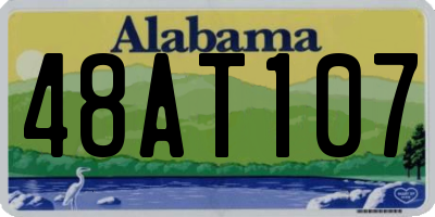 AL license plate 48AT107