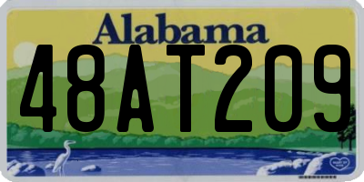 AL license plate 48AT209