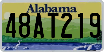 AL license plate 48AT219