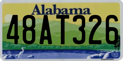 AL license plate 48AT326