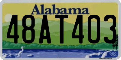 AL license plate 48AT403