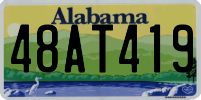 AL license plate 48AT419