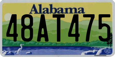 AL license plate 48AT475