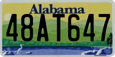 AL license plate 48AT647