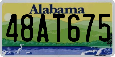 AL license plate 48AT675
