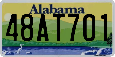 AL license plate 48AT701
