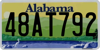 AL license plate 48AT792